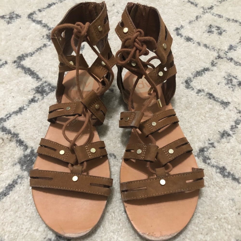 brown strappy sandals